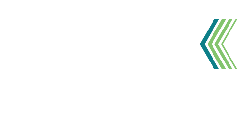 Backchannel logo, white and green